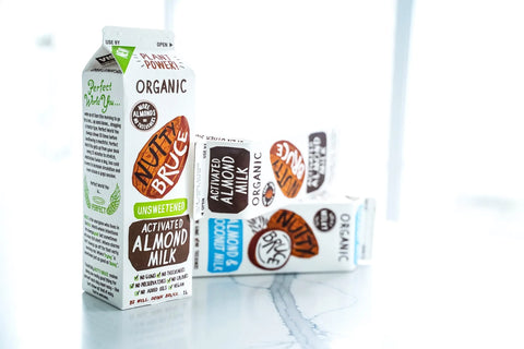 Nutty Bruce-Organic Activated Unsweetened Almond, Oat, Coconut Milk Products-Banner