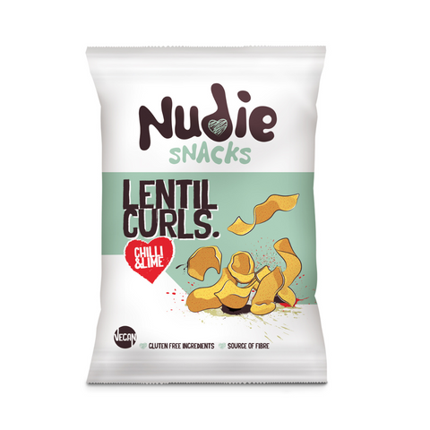 Buy Nudie Snacks on NOSH Direct - Chilli & Lime Flavoured Lentil Curls