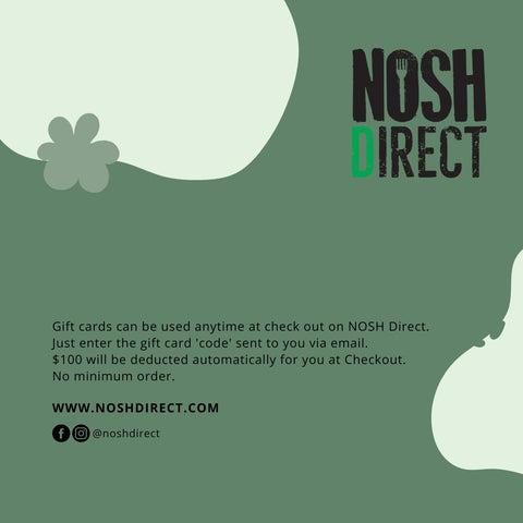 NOSH Direct Gift card voucher $50 $100 $500 terms and conditions