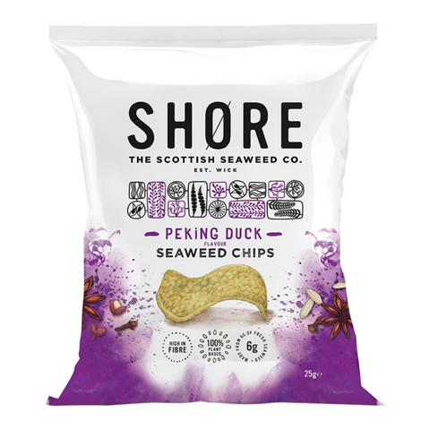 SHORE Peking Duck Flavour Seaweed Chips 25g | Vegan crisps | Lower in calories, Plant-based, High in Fibre