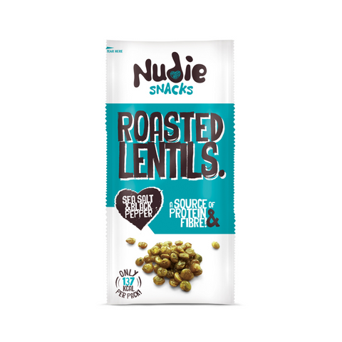 Buy Nudie Snacks on NOSH Direct - Sea Salt & Black Pepper Flavoured Roasted Lentils